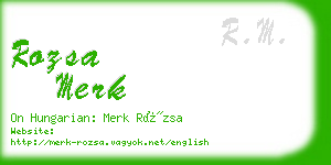 rozsa merk business card